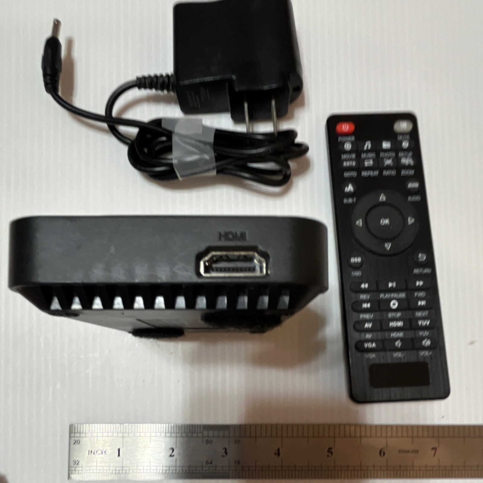 Full HD Media Player 1080P Box, HDMI USB SD/MMC, Remote, Black
