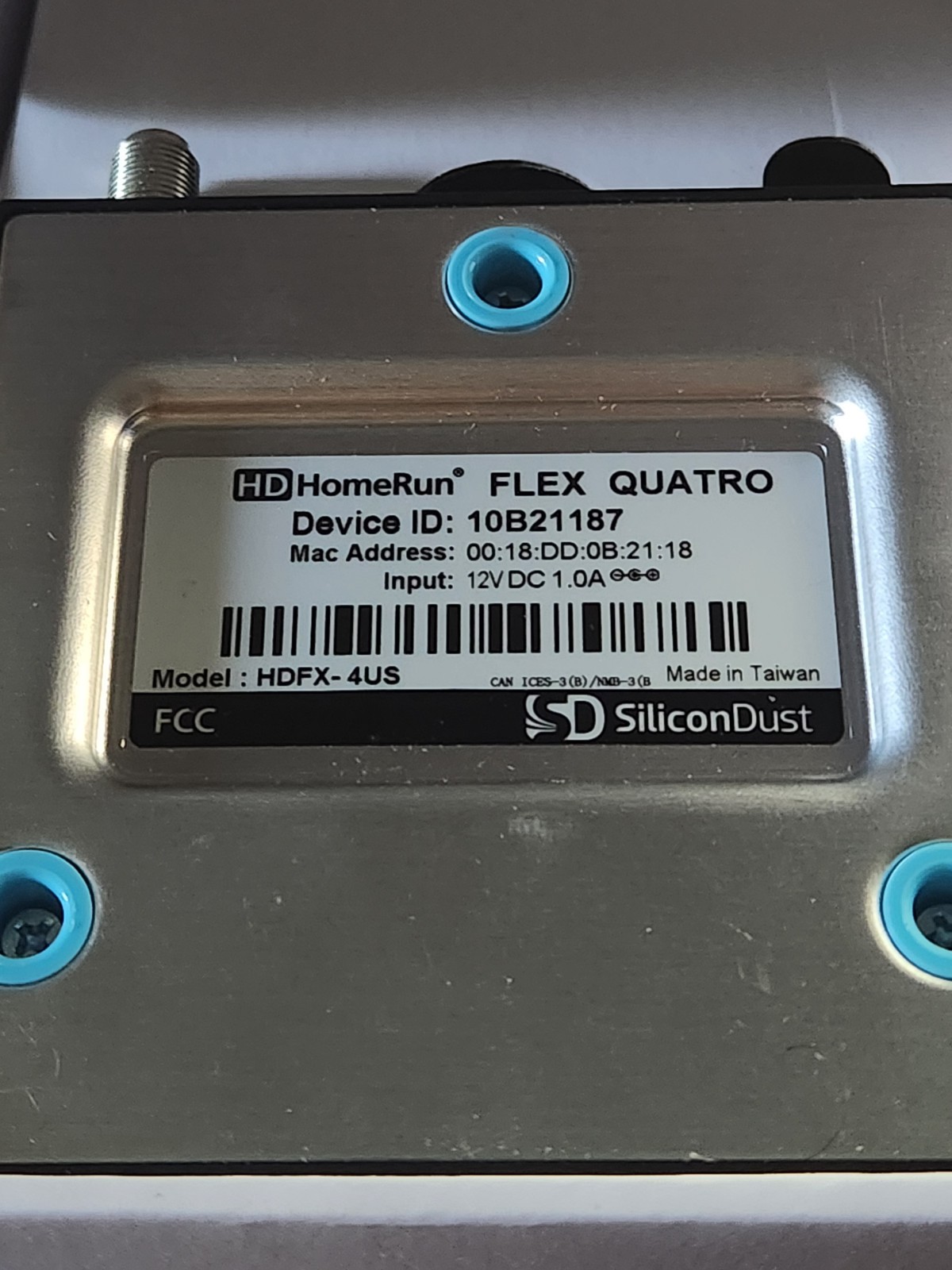 Silicon Dust HD HomeRun Flex Quatro HDFX-4US New Open Box Cut the Cable