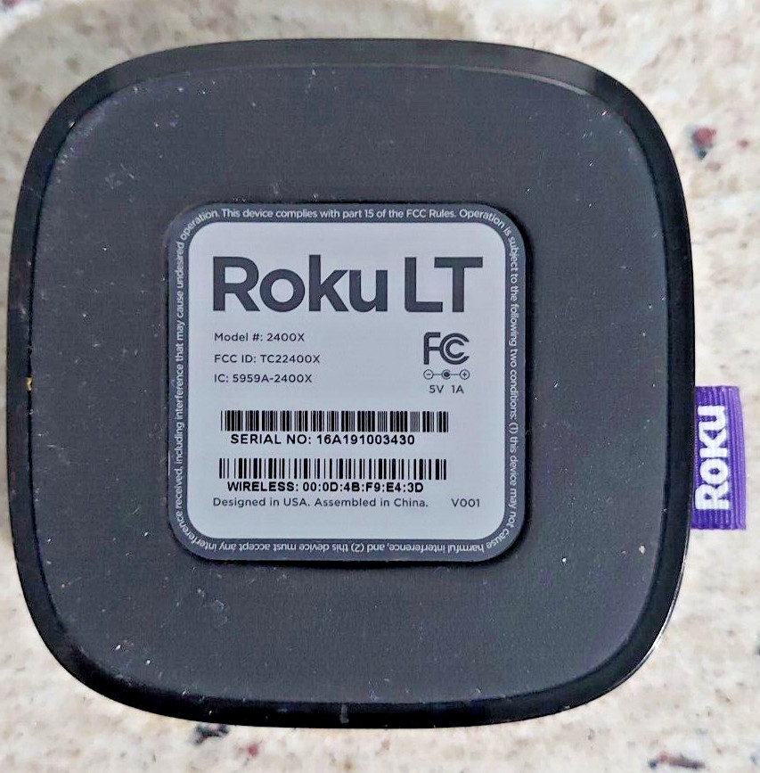 ROKU LT Model 2400X Streaming Media Player With Remote