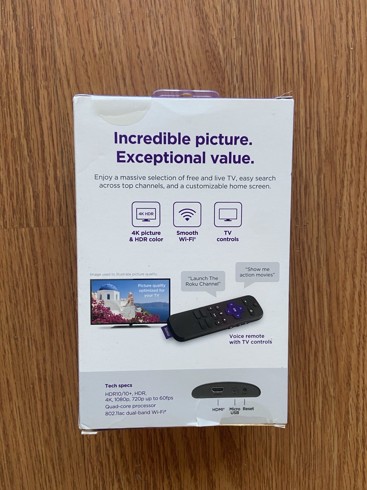 Roku Express 4K+ Streaming Player, HDR, Voice Control, Wi-Fi, HDMI, Black