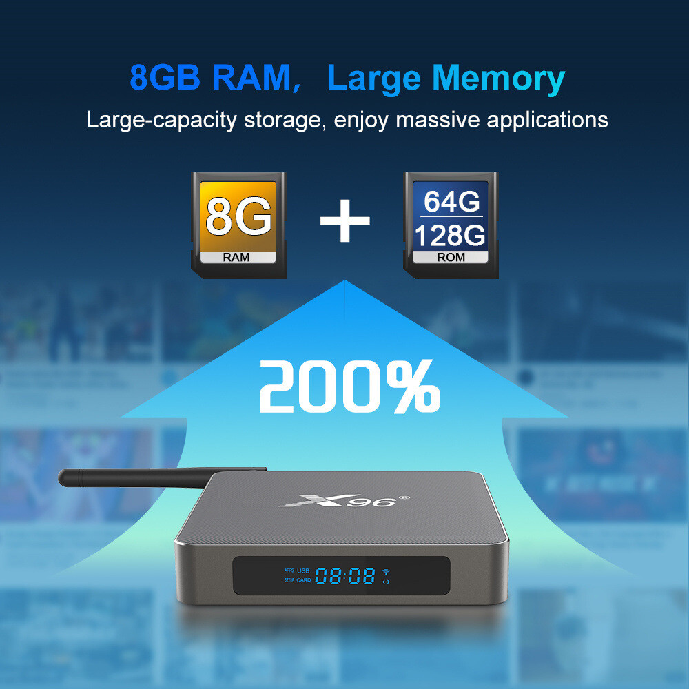 X96 X6 TV Box Android 11 8G 128G RK3566 2T2R Dual Wifi 4K BT 1000M Media Player