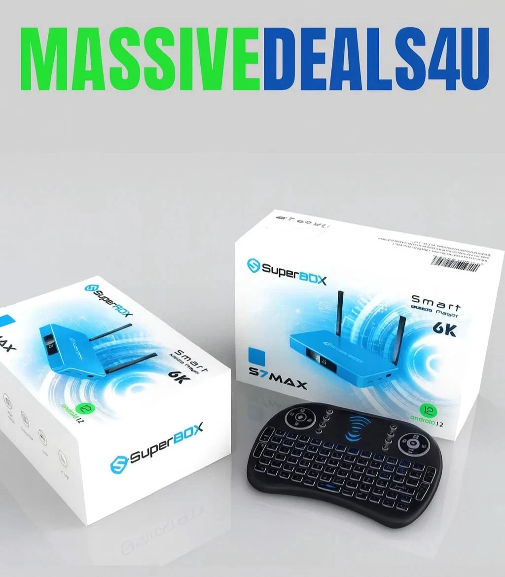 New 2026 Superbox S7 Max 64GB, QWERTY Keyboard. Authorized USA Top Box TV Seller