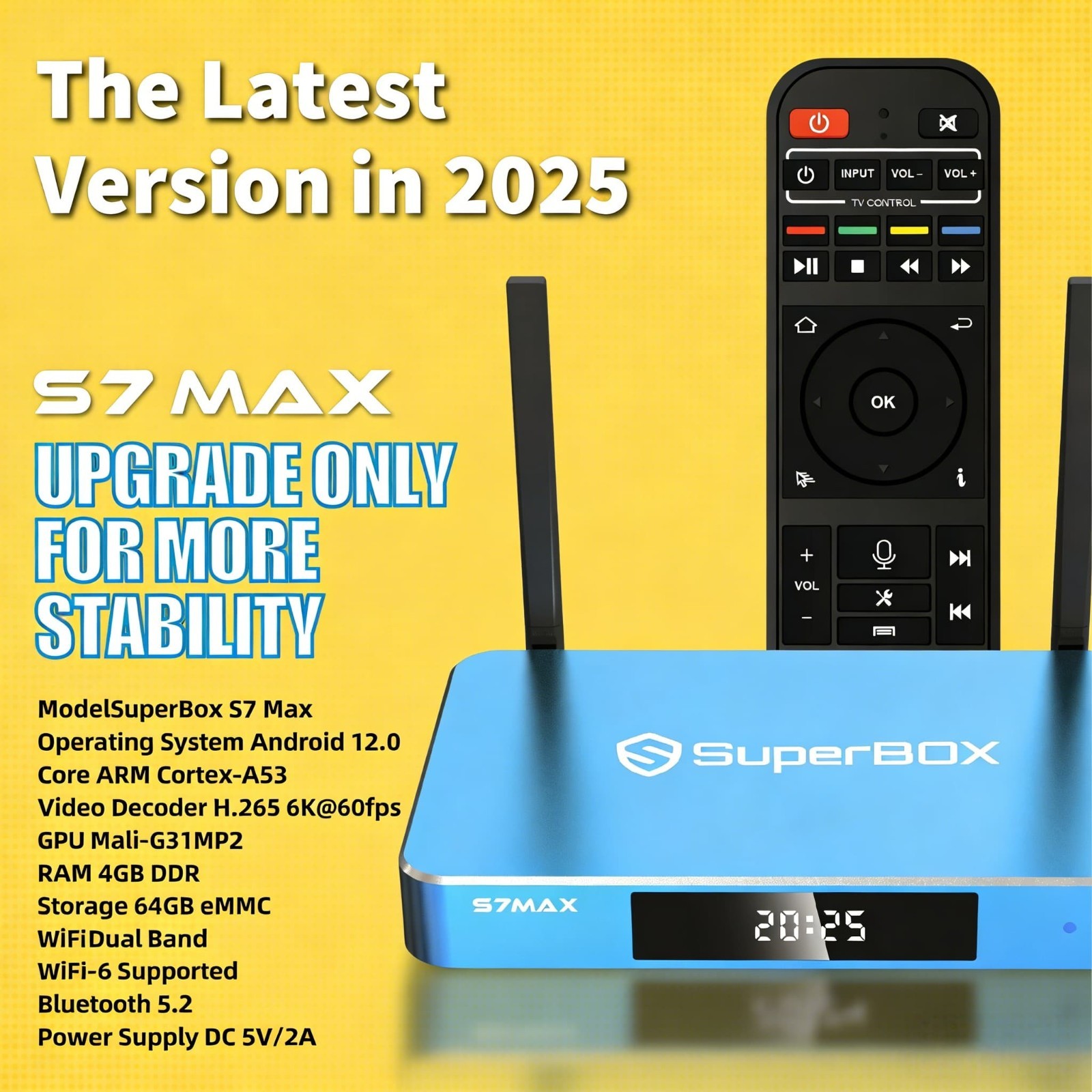 SUPERBOX S7 MAX 6K ANDROID TV BOX | WIFI 6 | USB-C | AUTHORIZED DEALER