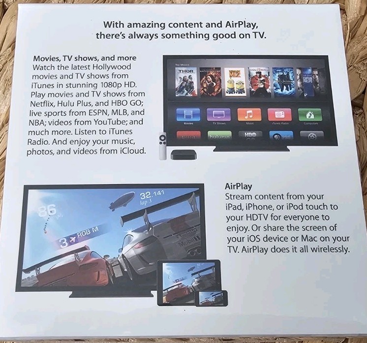 NEW Apple TV With Remote 2013 3rd Generation MD199LL/A A1469 Sealed In Box