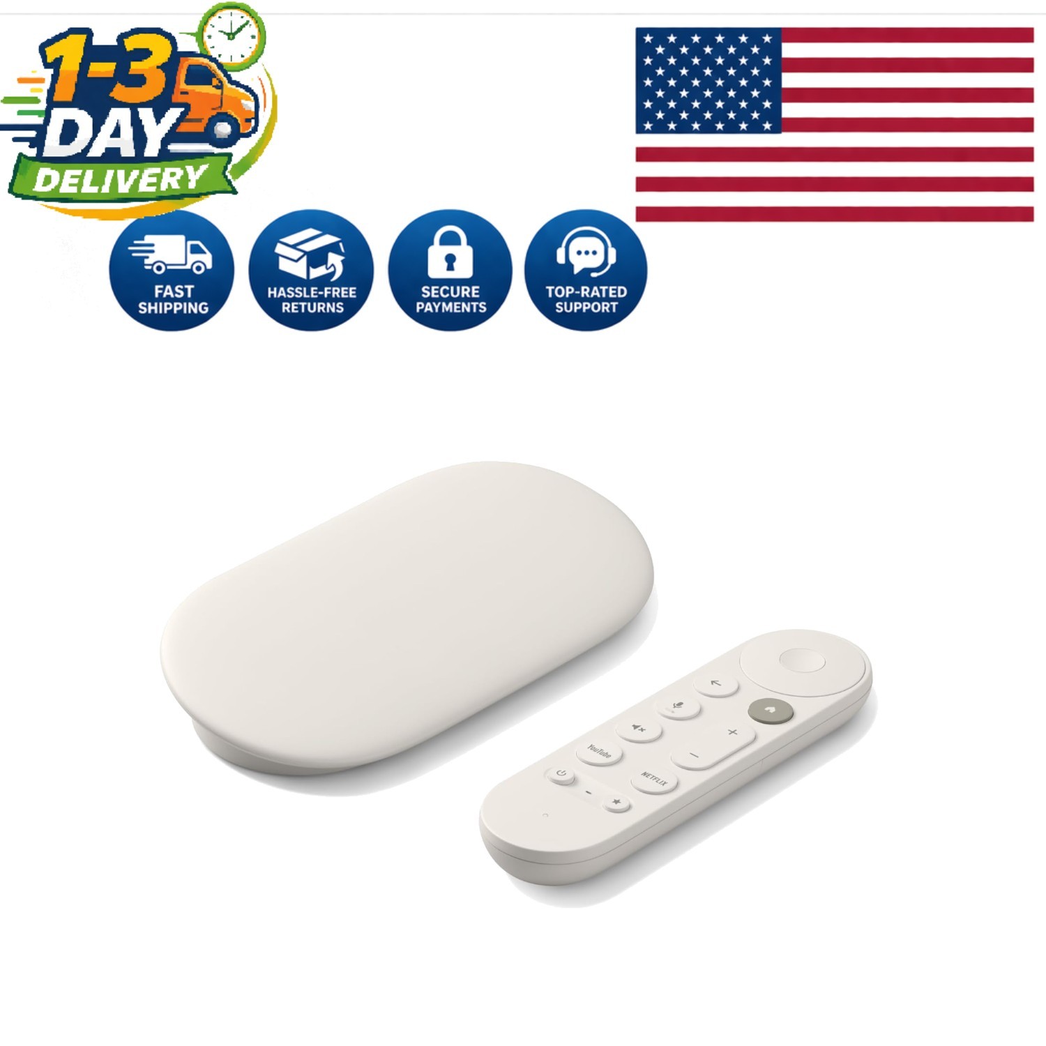 Porcelain 4K HDR TV Box with Voice Search Remote – Ultimate Streaming Experience