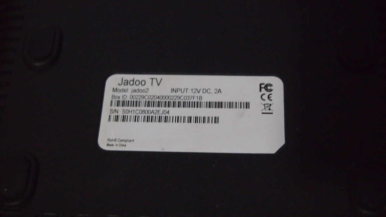 JADOO TV Jadoo2 1080P IPTV BOX + POWER ADAPTER (NO REMOTE) READ