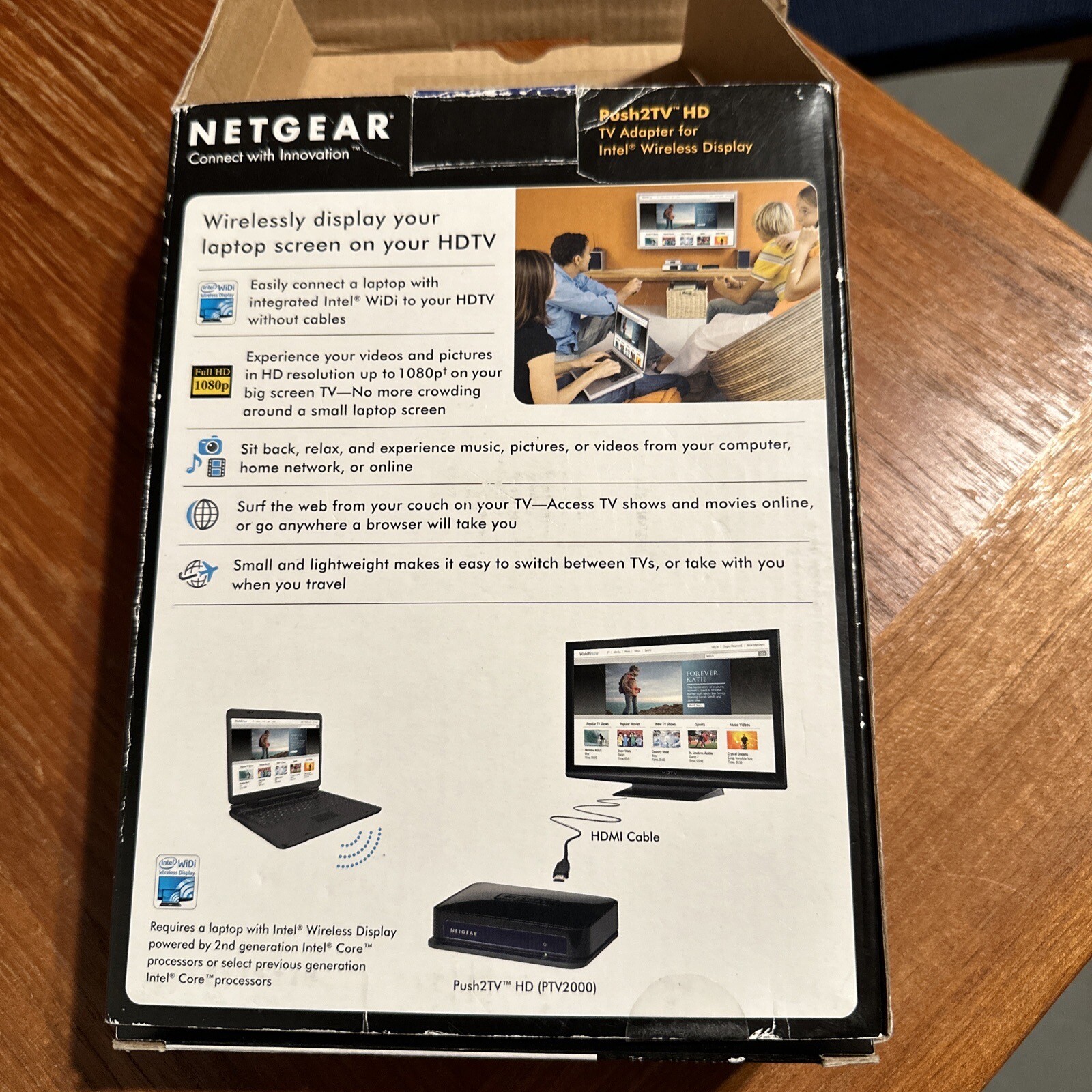 Netgear PTV2000 PUSH2TV HD 1080P Adapter for Intel Wireless Display