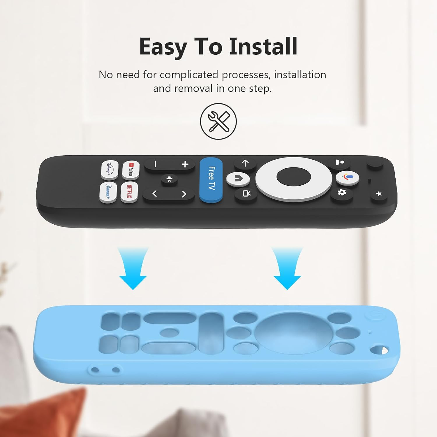 Cover for Onn Google TV 4K Pro Streaming Device (2024) Android TV Box Remote, Si