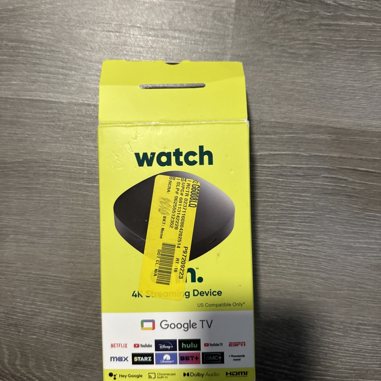 🌟Onn Google TV 4k Streaming Device BRAND NEW Ready to Use!