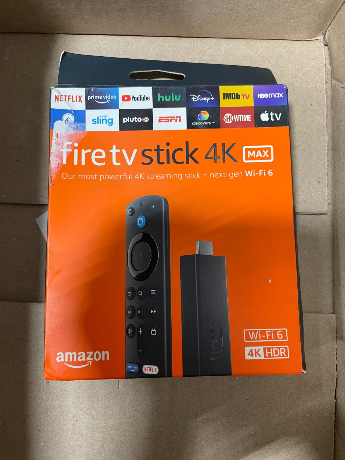 Amazon Fire TV Stick 4K Max streaming device, Wi-Fi 6, Alexa Voice Remote