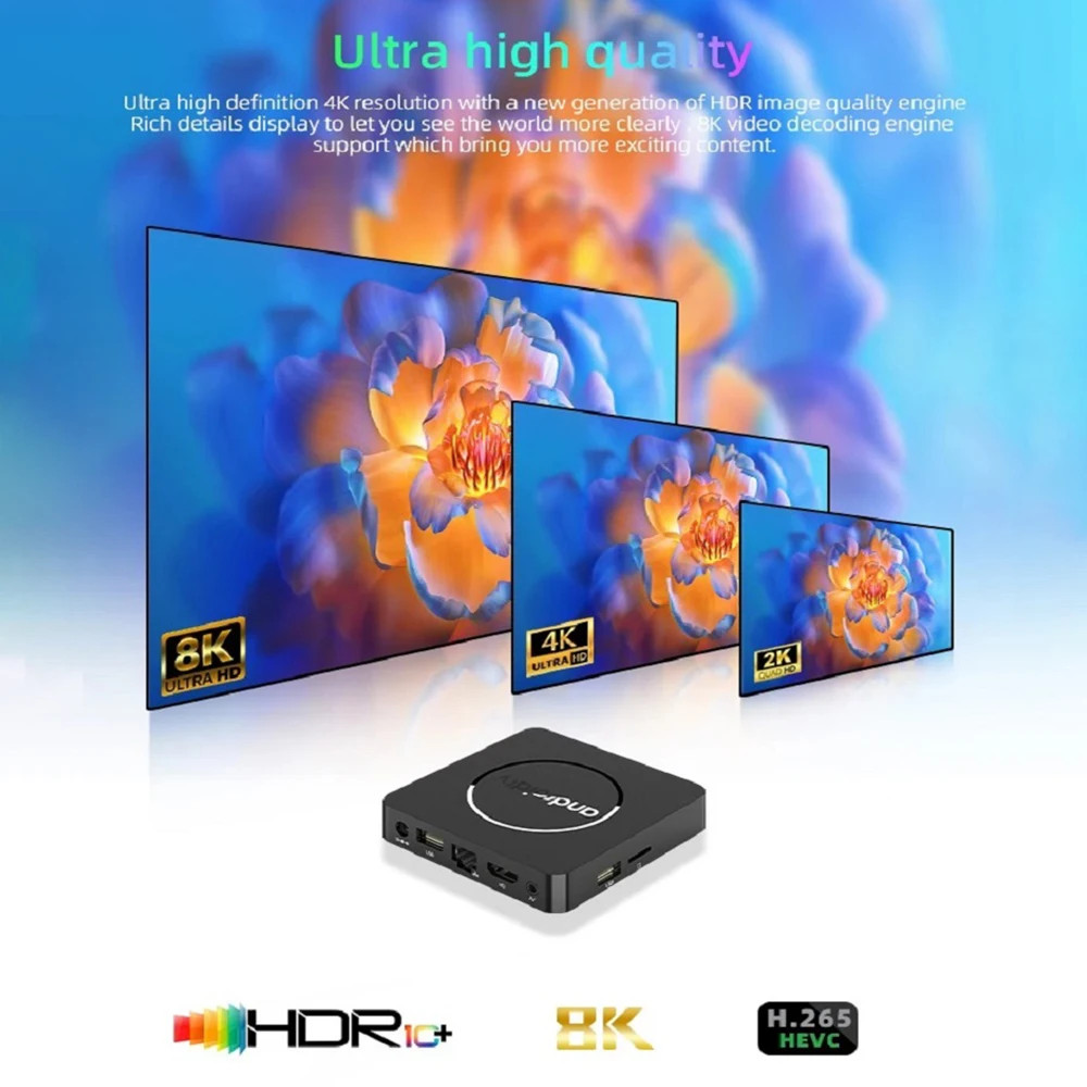 Android TV Box Q10 Android 14 Dual Wifi 2.4G&5G Google Voice Ram 4GB 8GB Rom 64G
