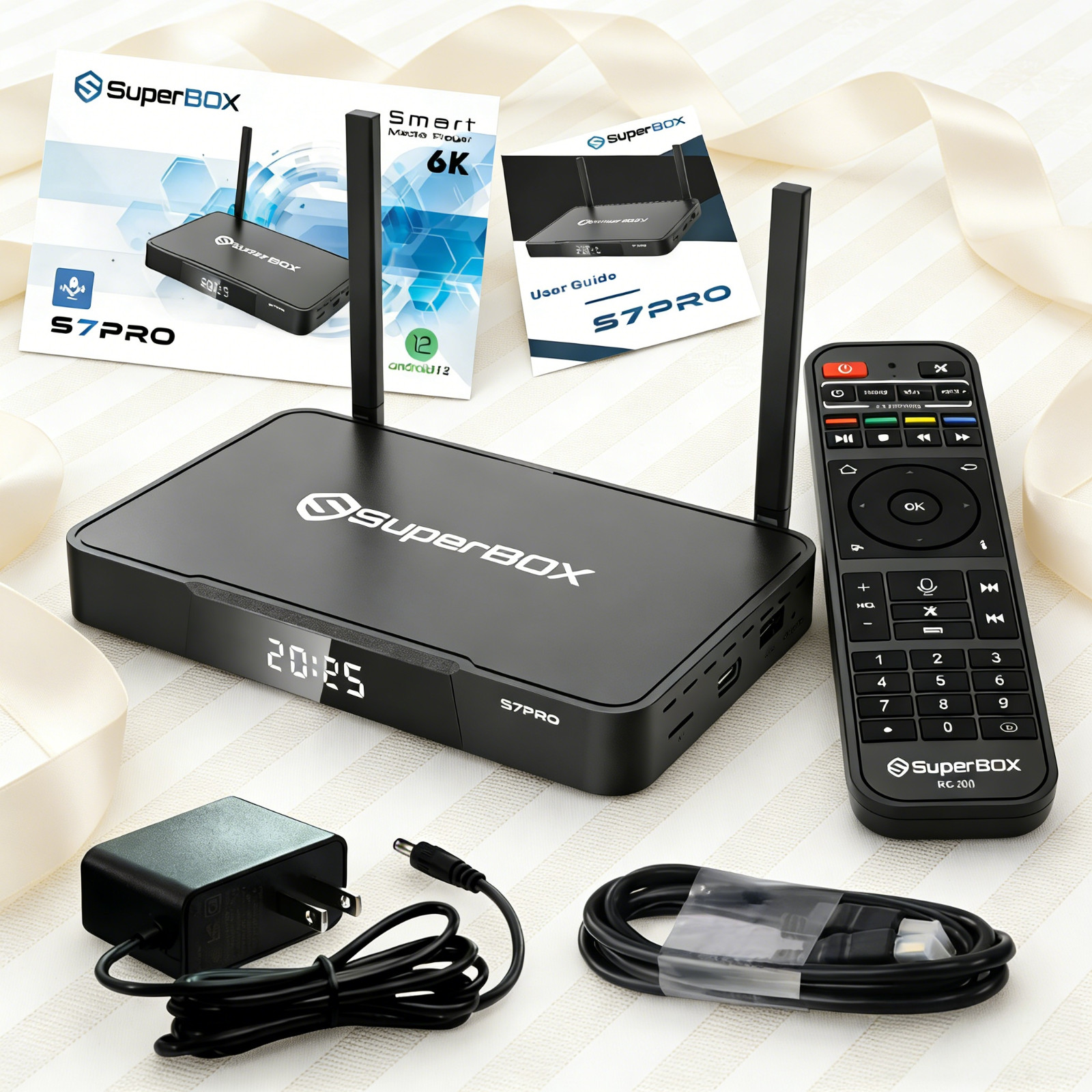 New SuperBox S7 Pro Smart Android TV Box 6K Ultra HD Media Player