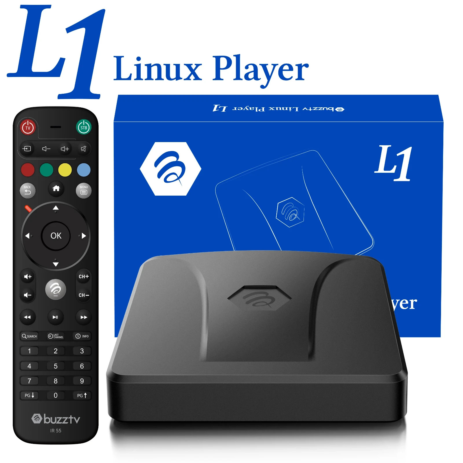BuzzTV 4K IPTV Box Android Linux | 2GB RAM 8GB | UHD Media Streamer |Brand New