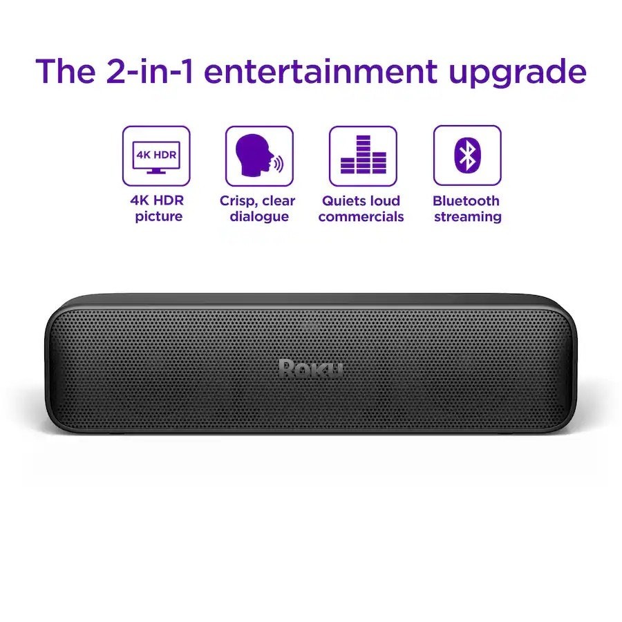 Roku Streambar SE 4K HDR Streaming Media Player & Compact Soundbar Black