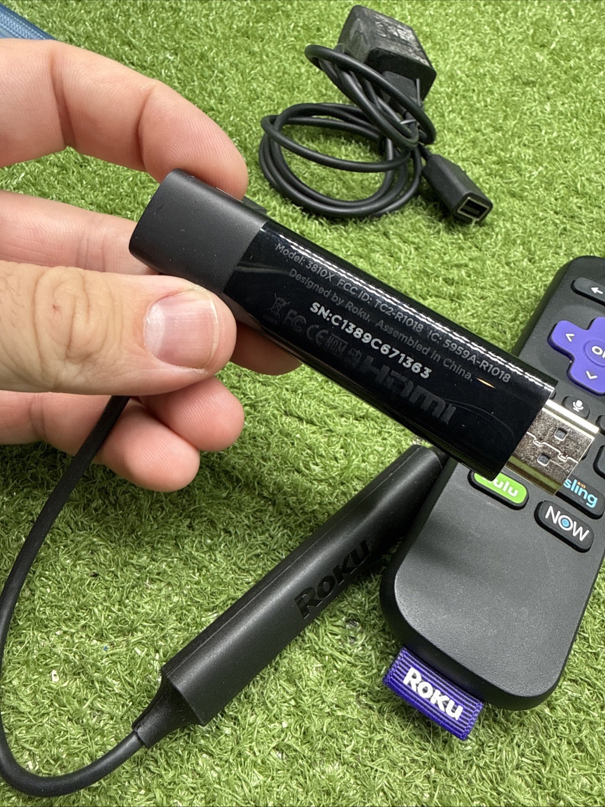 Roku Streaming Stick 4K Model 3810X w/ Cable and Voice Remote. 14