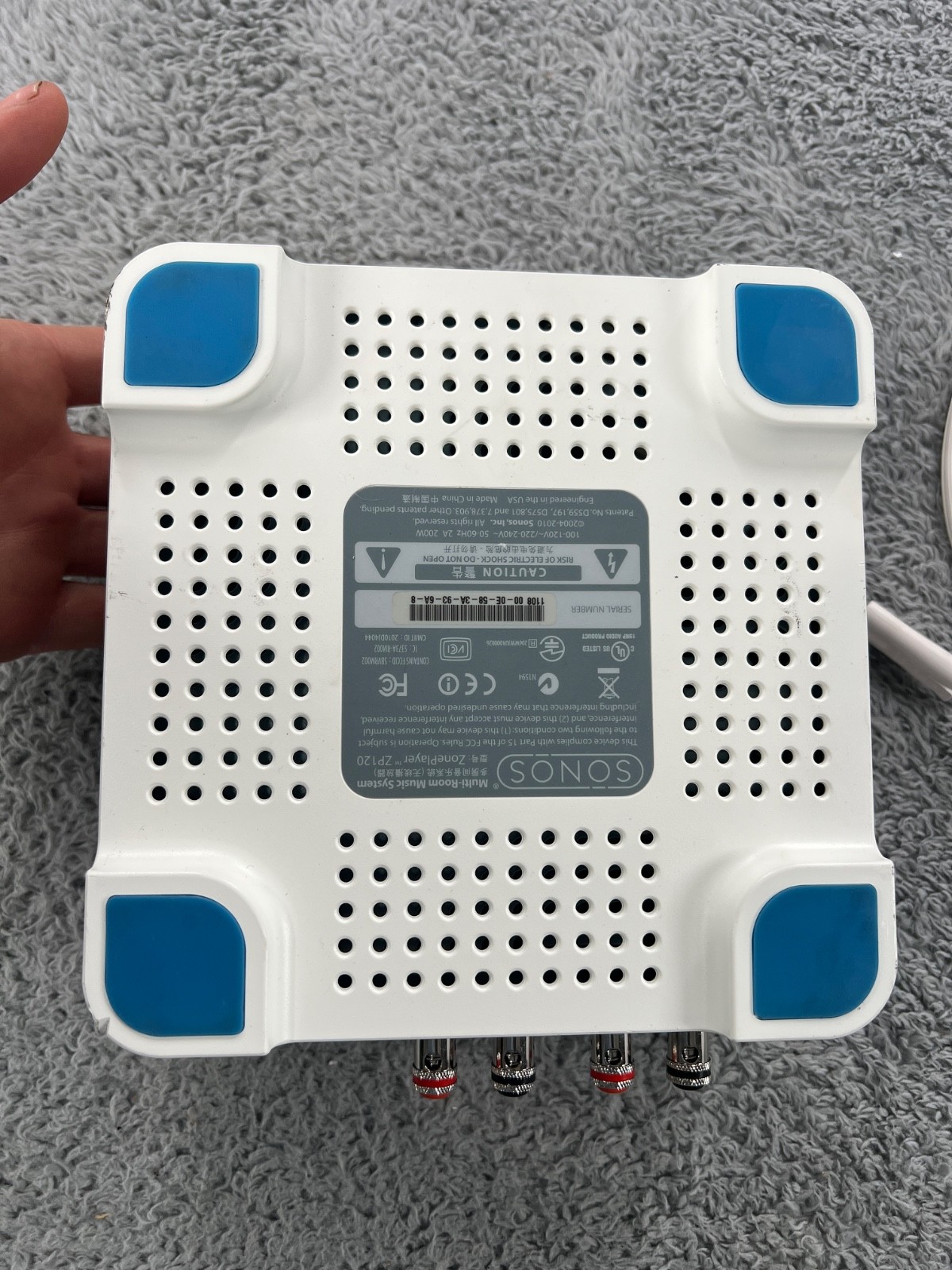 SONOS CONNECT AMP`1ST GEN WIRELESS DIGITAL MUSIC STREAMER S1 CONTROLLER APP
