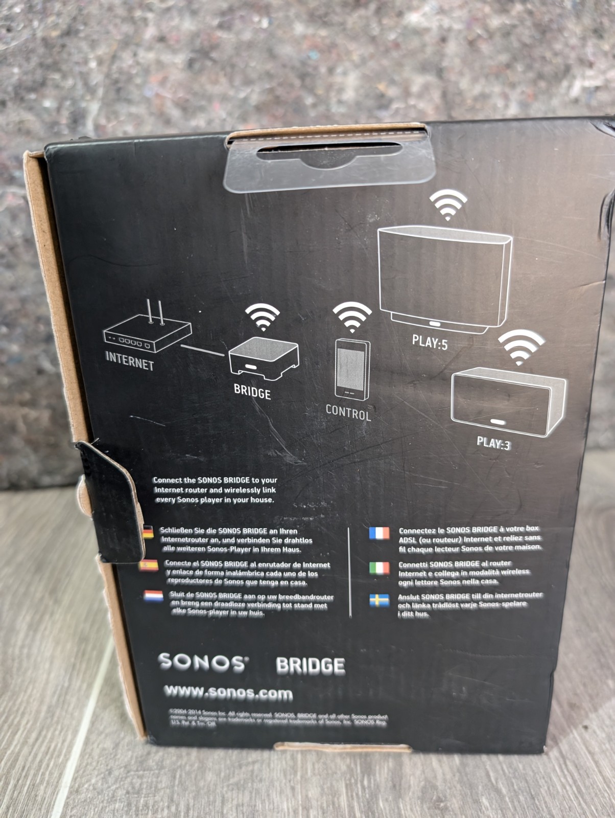 Sonos BRIDGE BR100 Wireless HiFi System – White BRIDGUS1 Open Box No AC Adapter