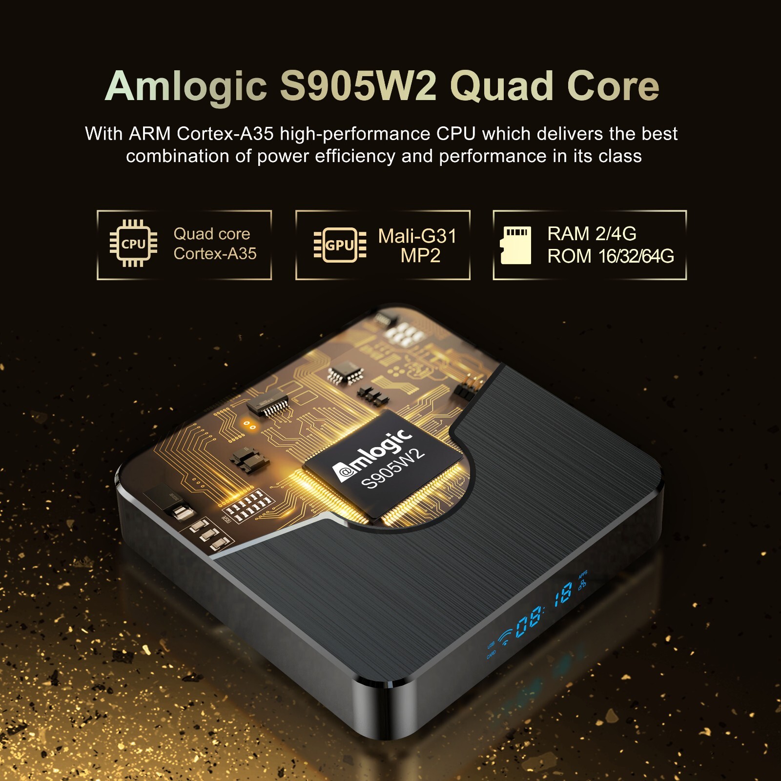 X98 Plus Android 11 TV Box Amlogic S905W2 AV1 2.4G/5G Dual Wifi BT5.0 Player