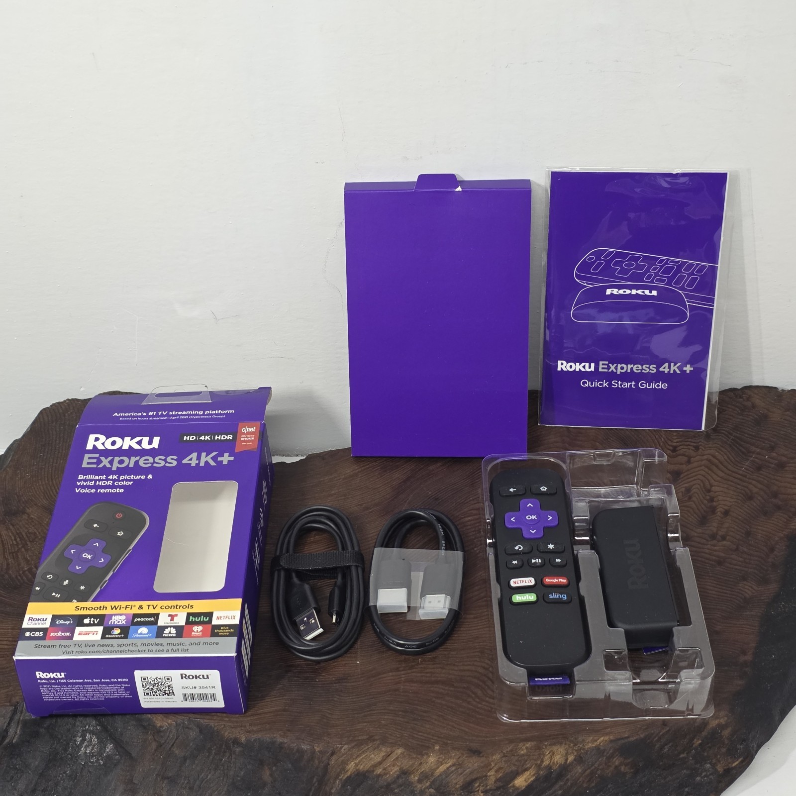 Roku Express 4K+ Streaming Player – 3941RW (Black)