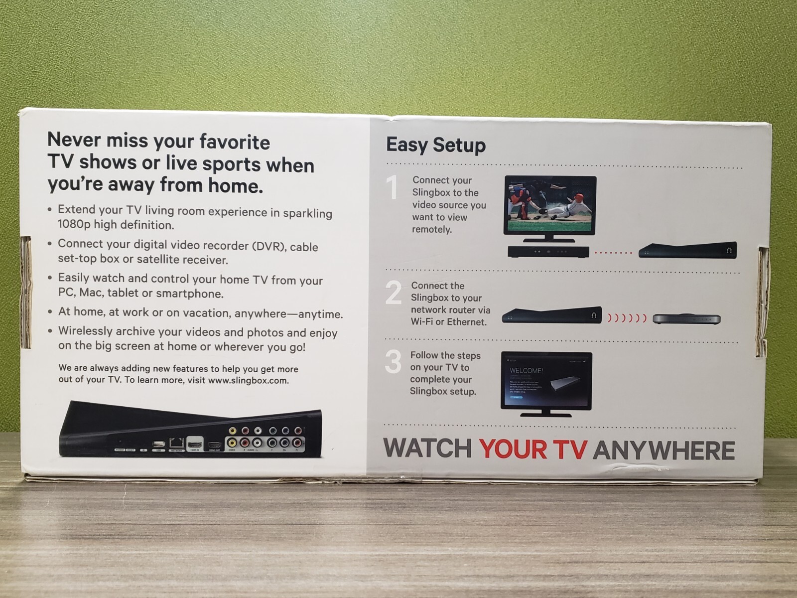 New Sling Media Slingbox 500 Digital Media Streamer High Definition Video SB500