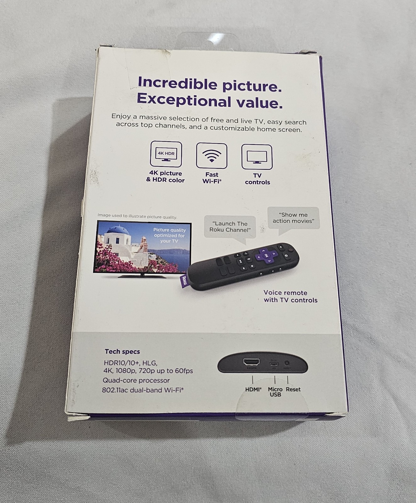 *NEW* Roku Express 4K+3941R2 Streaming Device 4K/HDR, Voice Remote, Free LiveTV