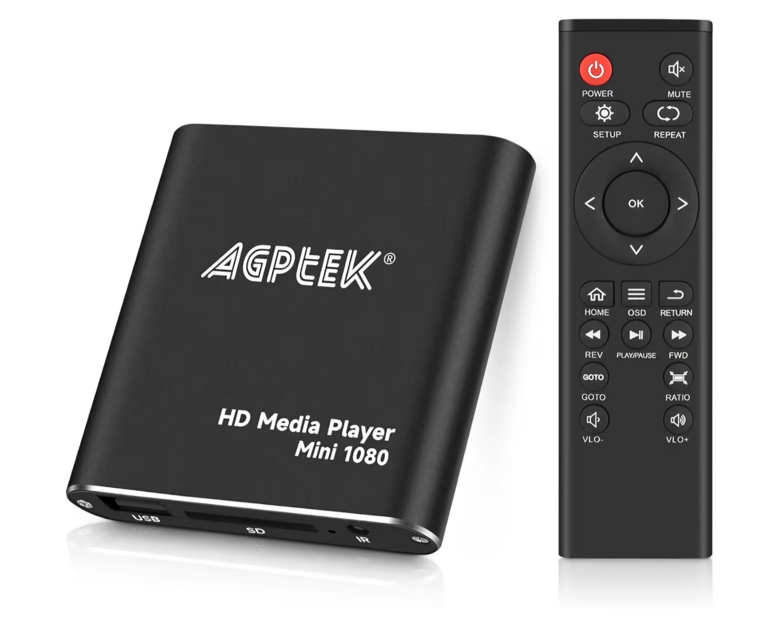 HDMI Media Player, Black Mini 1080p Full-HD Ultra HDMI Digital Media Player