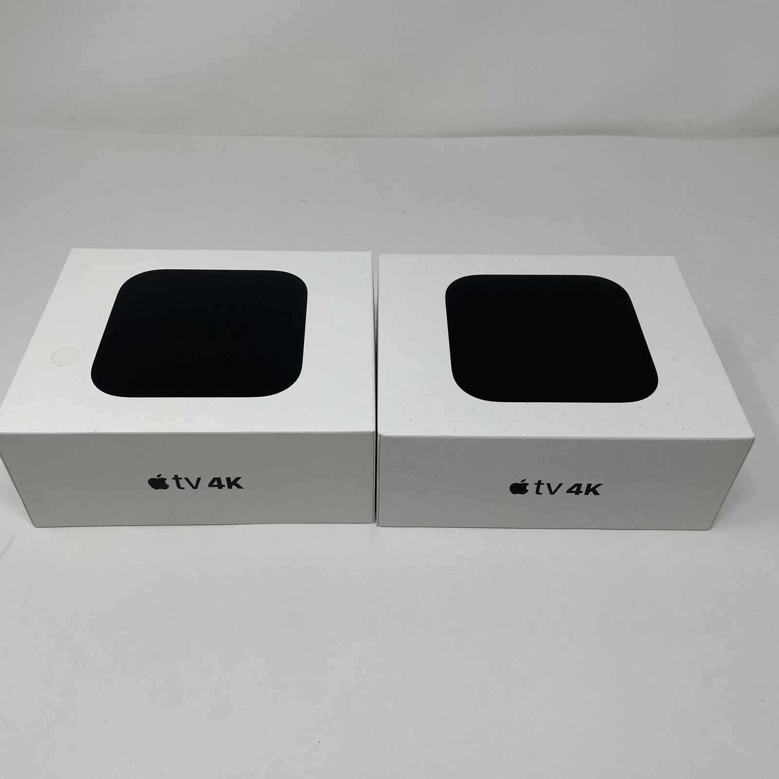 Lot 2 Apple TV 4K 32GB HD Digital Media Streamer Black MQD22LL/A Boxes Only