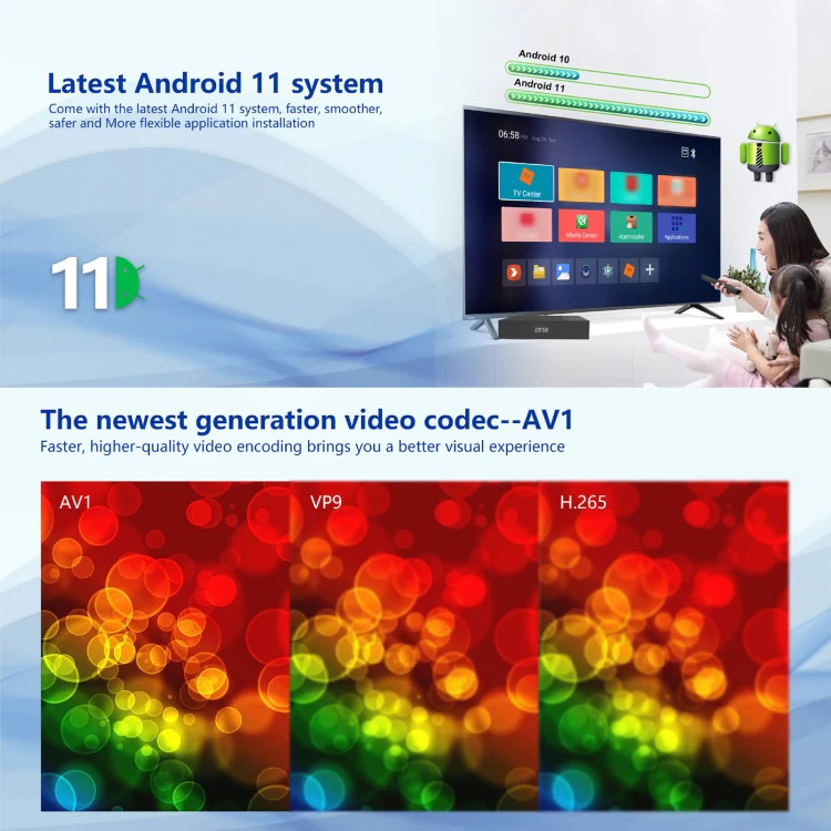 Tanix X4 Android 11 Smart TV Box, Amlogic S905X4 Quad Core, 4GB+64GB, Dual Wifi,