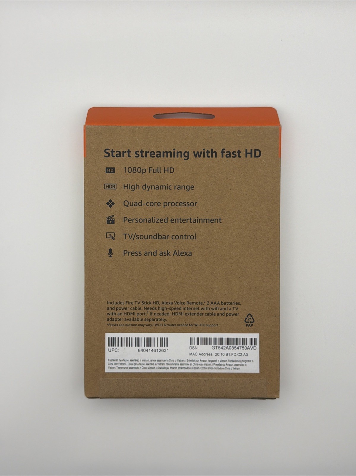 Amazon Fire TV Stick HD – Alexa Voice Remote – Brand New Sealed