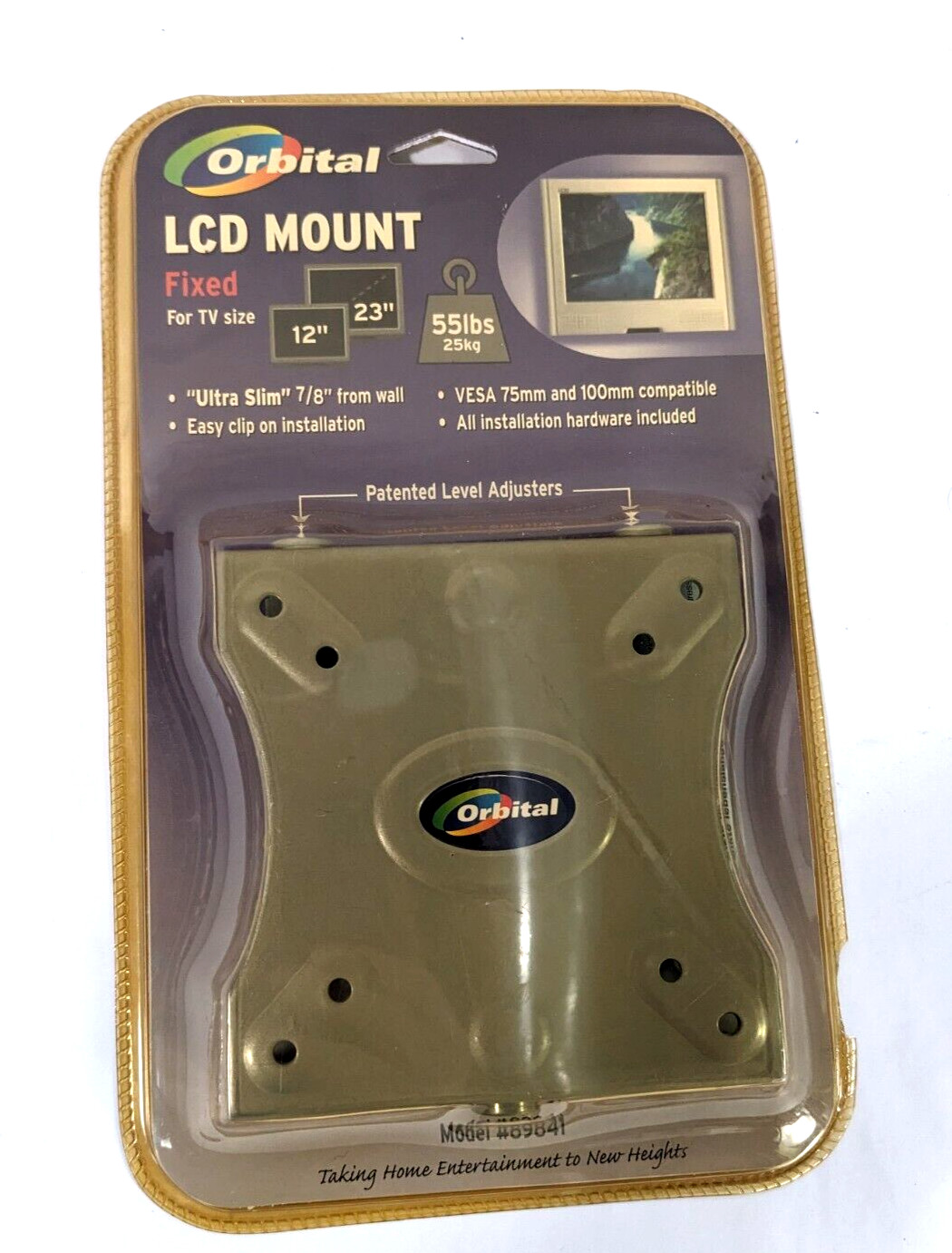 NEW Orbital LCD Mount Fixed TV Size 12″ & 23″ #89841