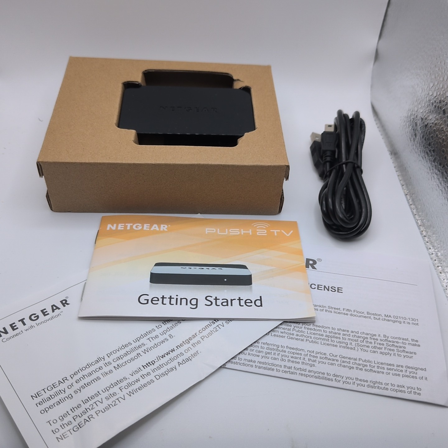 NETGEAR Push 2 TV Model: PVT3000 Media Streamer No Power Brick Included