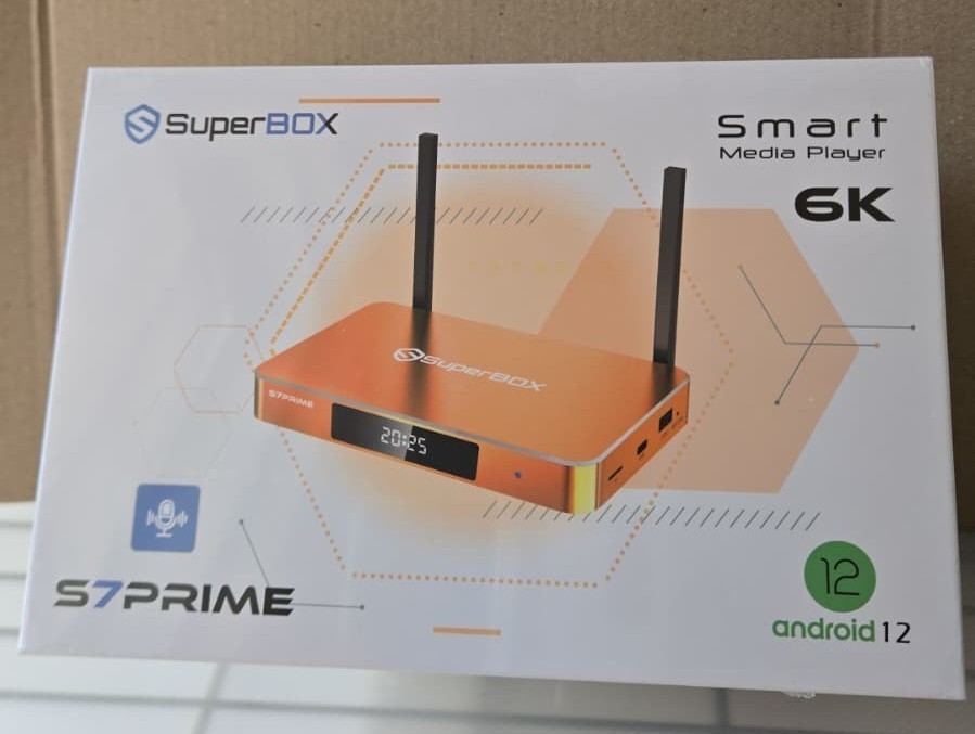 Android TV Box Superbox S7 Prime 6K UHD Backlit Voice Remote Same-Day Shipping