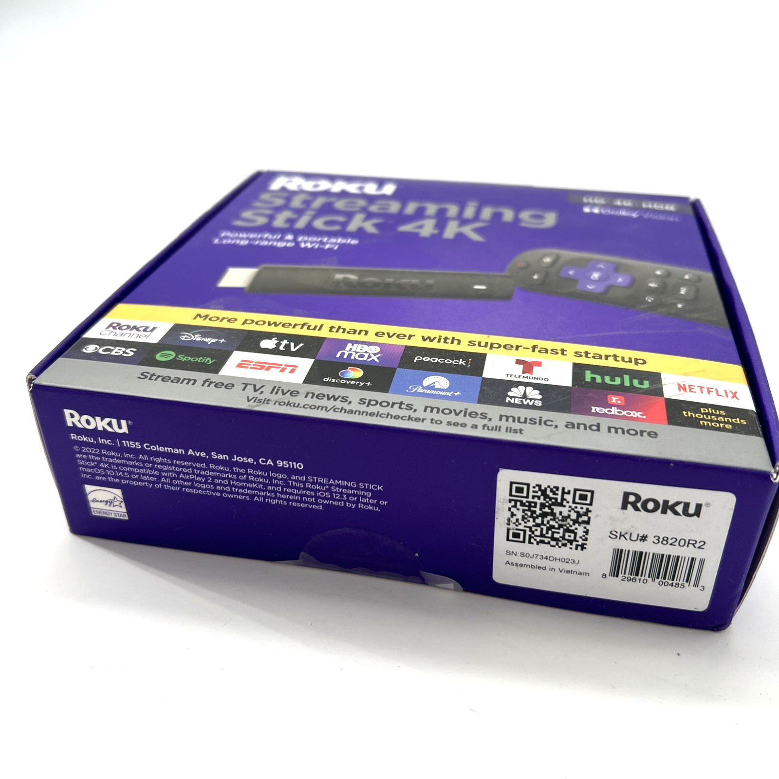 New & Sealed Roku Streaming Stick 4K HDR Dolby Vision Wi-Fi Device SKU #3820R2