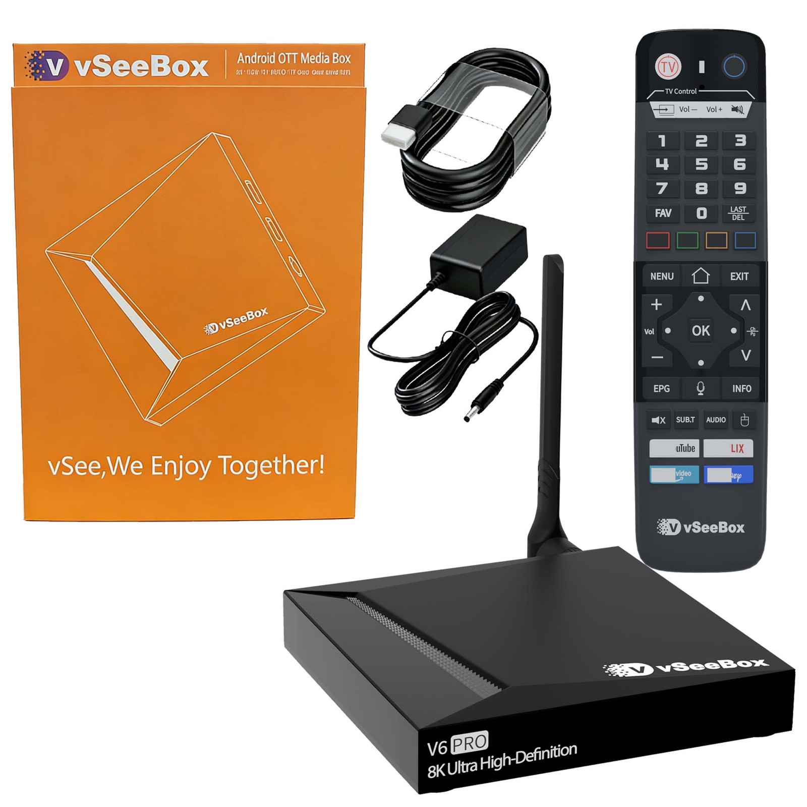 vSee Box V6 Pro Free backlit keyboard FAST SHIP vsee box