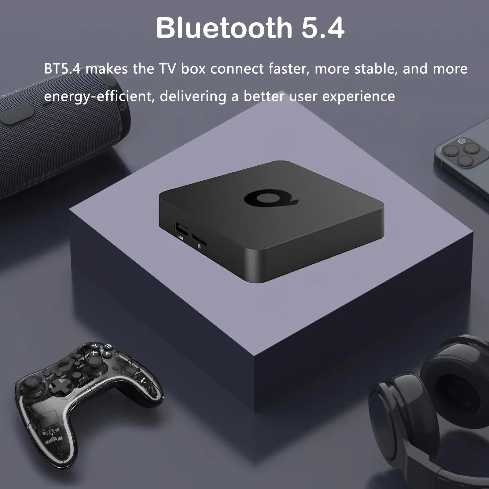 Q1 Android 14 TV Box 8K Allwinner H313 Quad Core 8GB/128GB 5G WiFi BT5.4