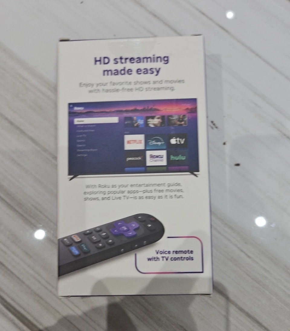 Roku Streaming Stick HD Media Player with Voice Remote – 2025 Model – New Sealed
