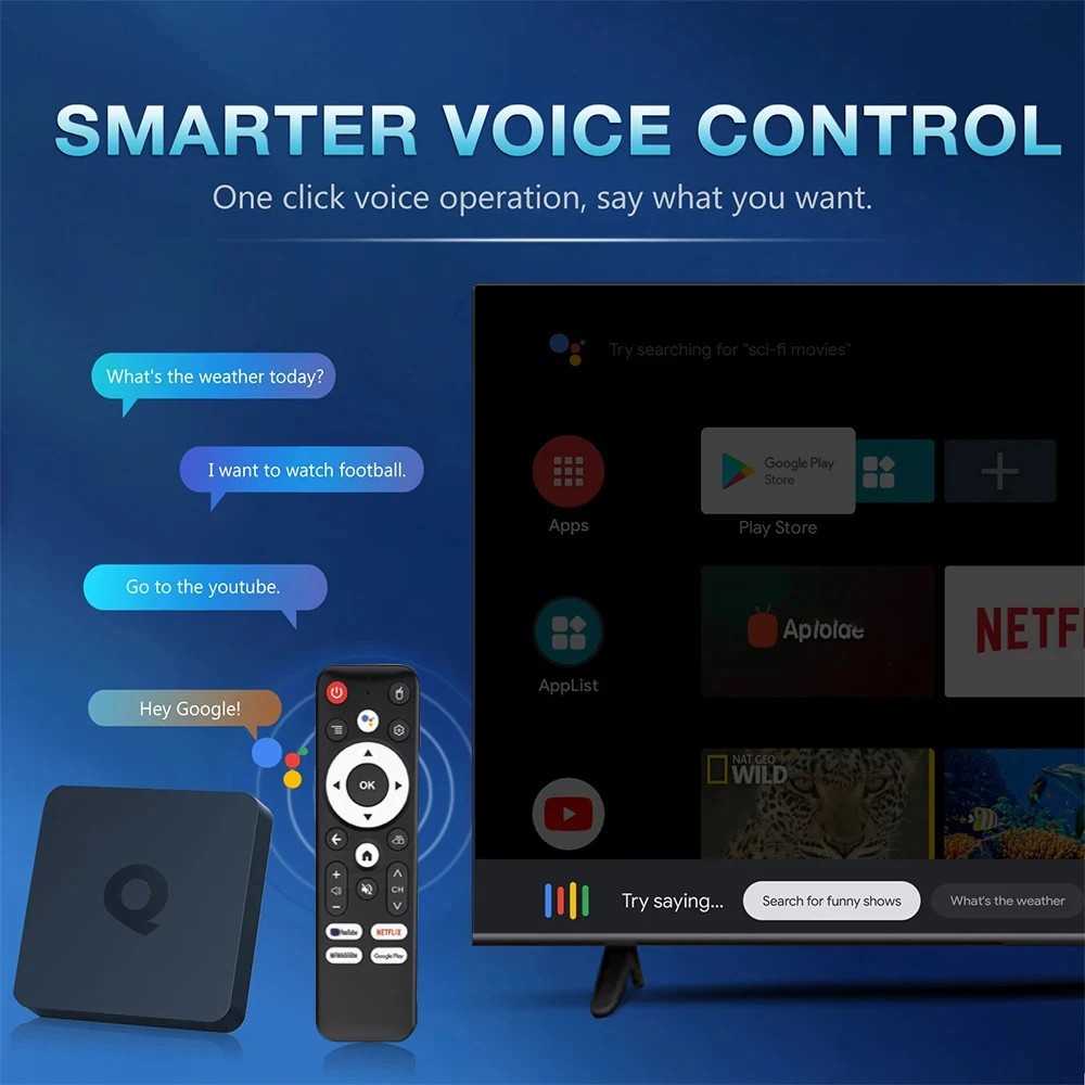 Q1 Android 14 TV Box 8K Allwinner H313 Quad Core 8GB/128GB 5G WiFi BT5.4