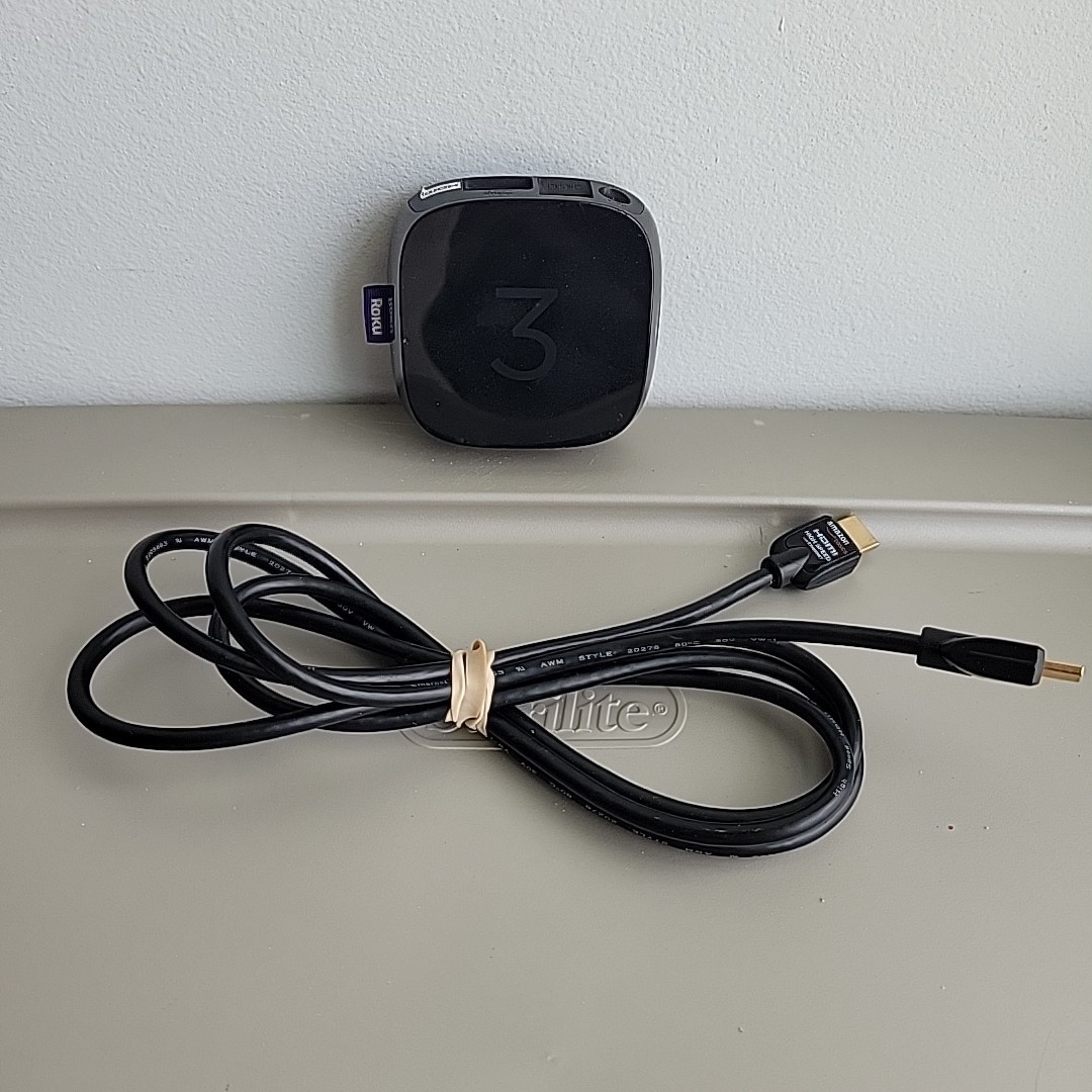 Roku 3 Model 4230X Black Media Streamer – No Remote or Power Adapter