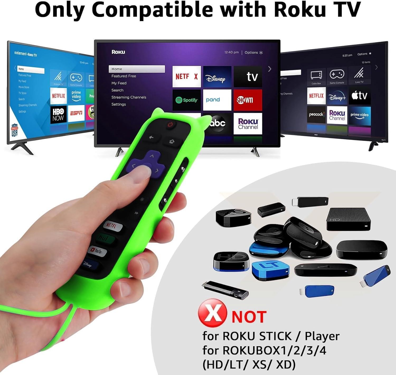 (Pack of 2) Replacement Remote Control for Roku TV with Soft Protective Silicone