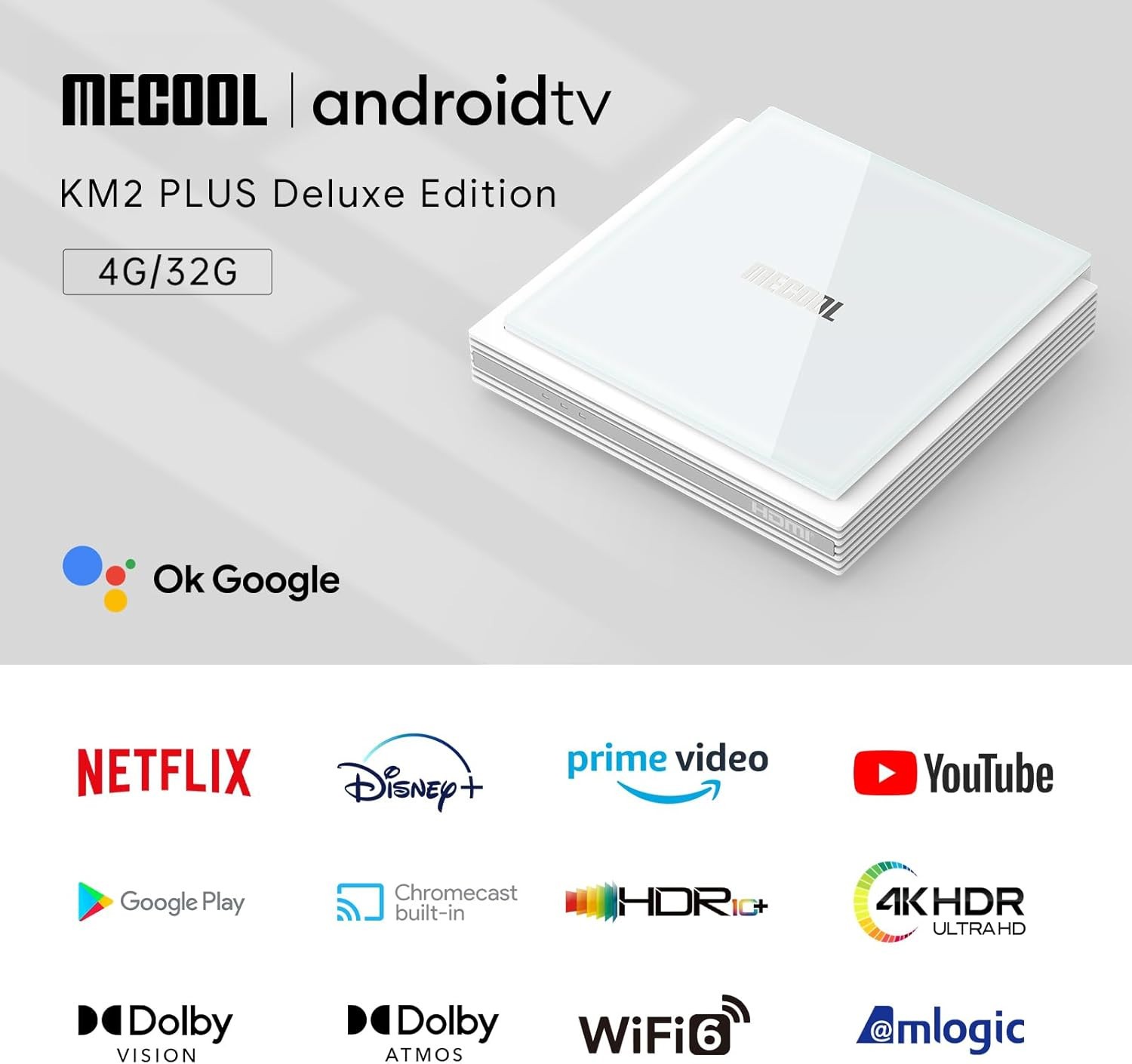 MeCool KM2 Plus Deluxe TV Box – 4 GB RAM & 32 GB ROM
