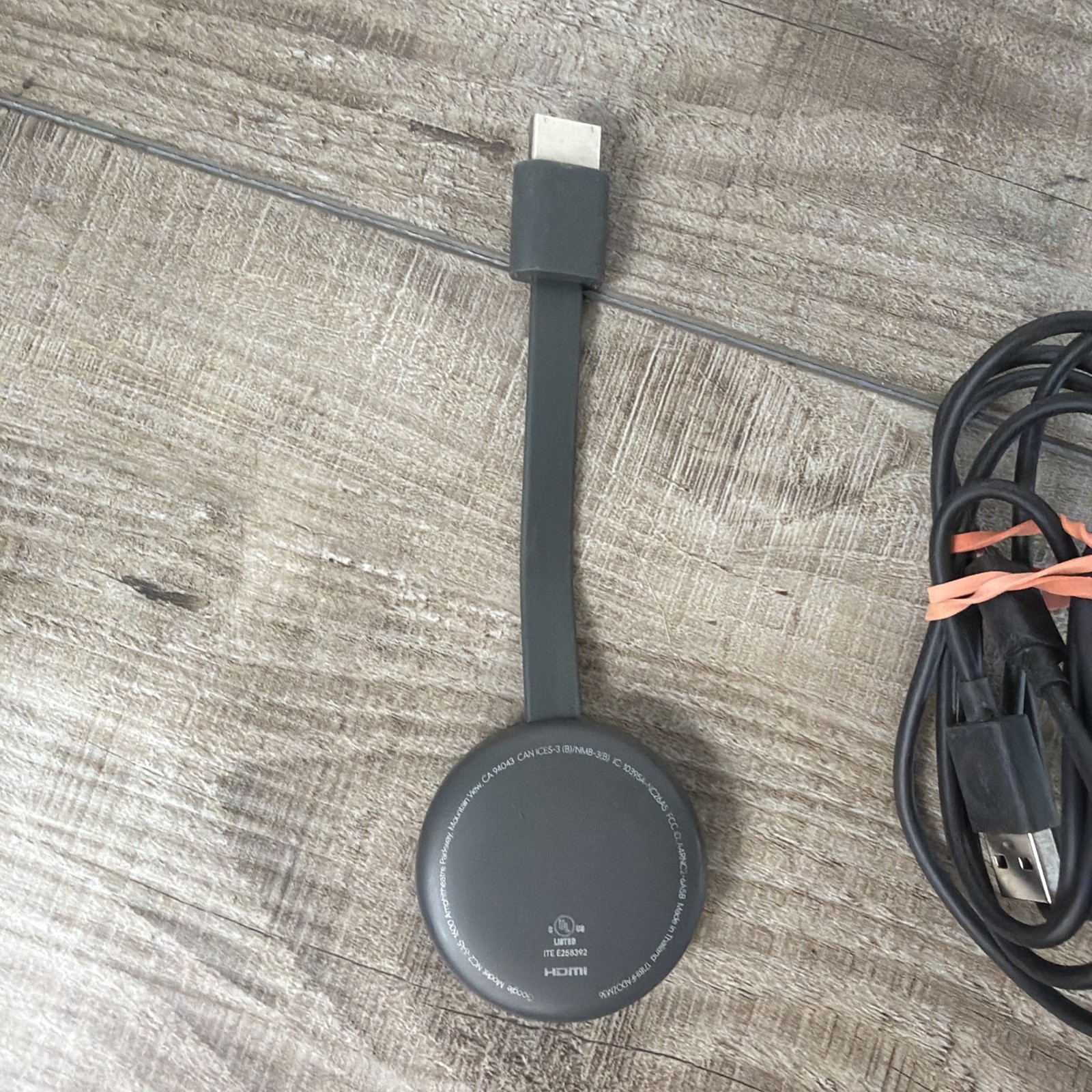 Google Chromecast HD (3rd) 1080p Media Streaming Device – W/ Power Cable TESTED!