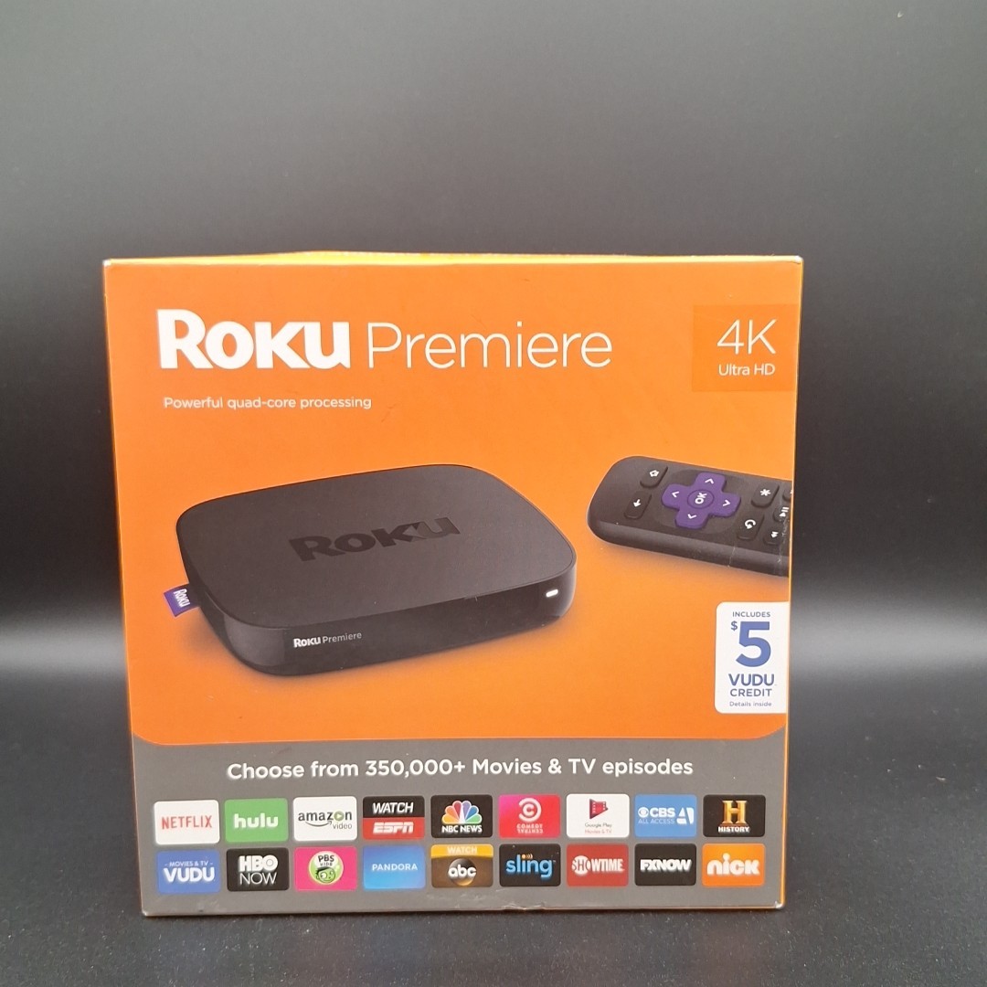 Roku Premiere (5th Generation) 4K Media Streamer 4620RW VUDU Edition – Black