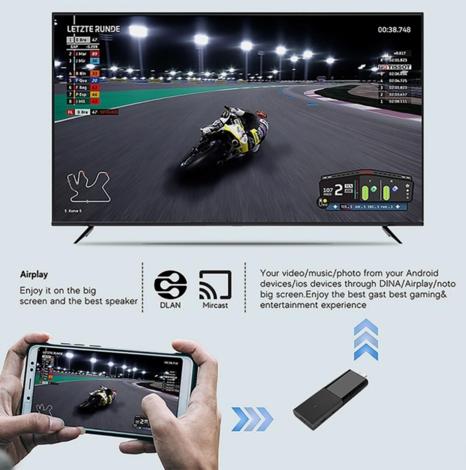 4K TV Stick Android 10 Smart Media Streamer WiFi HDMI Streaming Player Remote