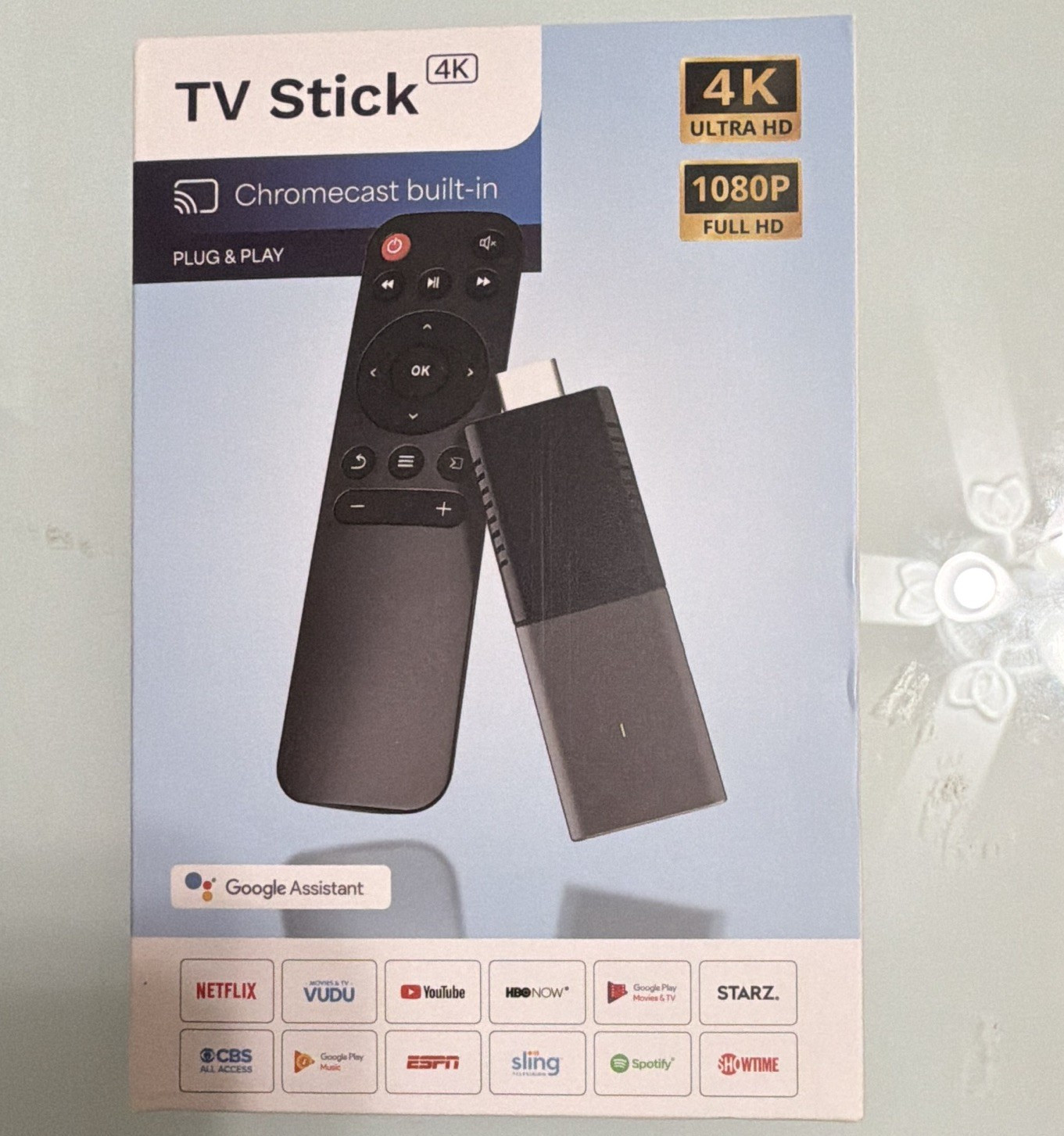 TV Stick 4K Android 14 8GB+128GB WiFi BT HDMI Chromecast Voice Remote