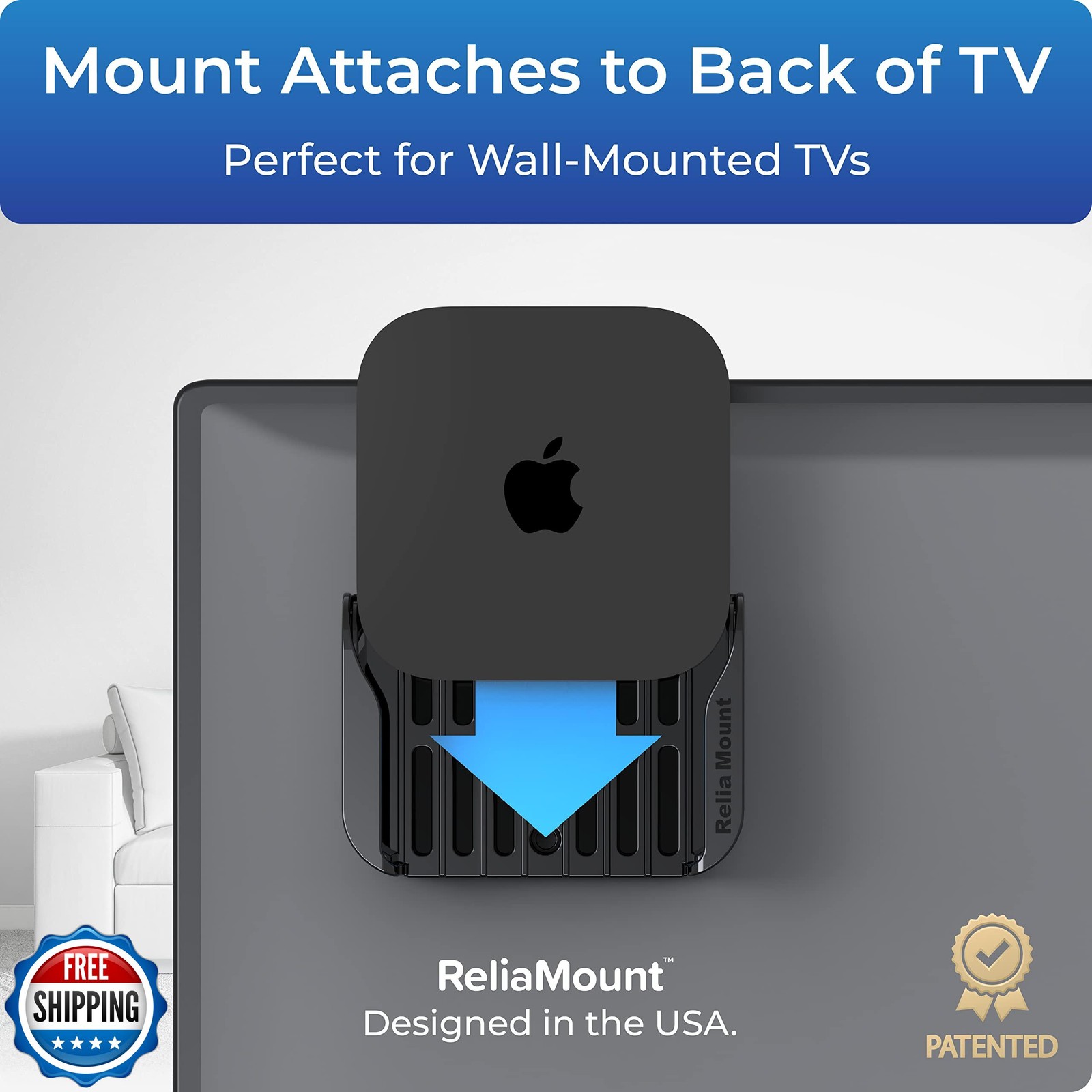 ReliaMount Mount for Apple TV – Compatible with All Apple TV Gene