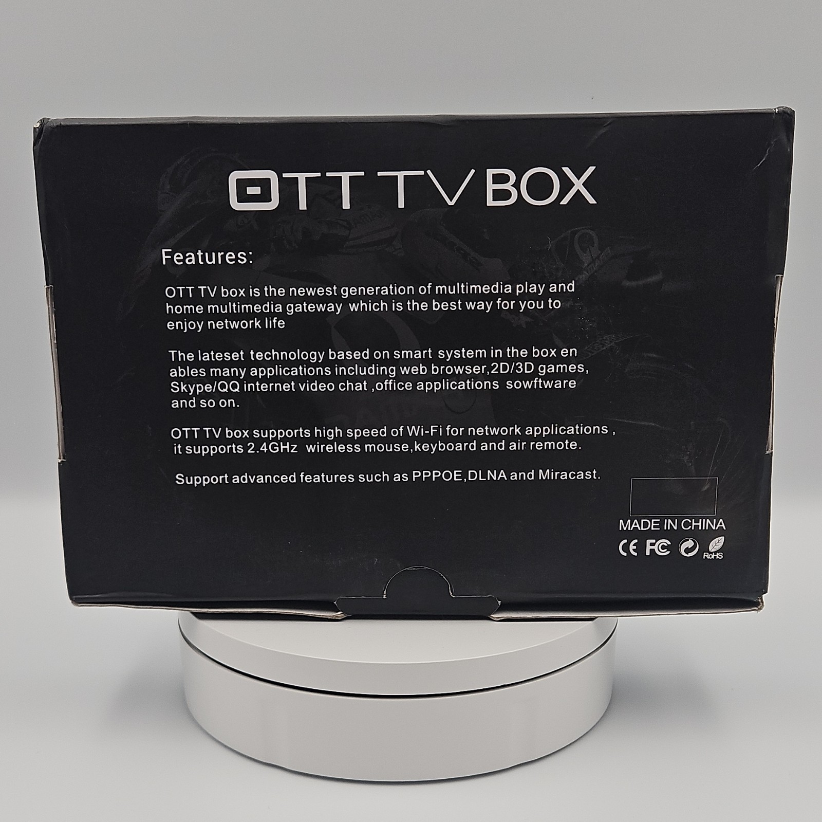 OTT TV BOX MXQ Pro 4K 2160p Wi-Fi Quad Core Streaming Multimedia New Open Box
