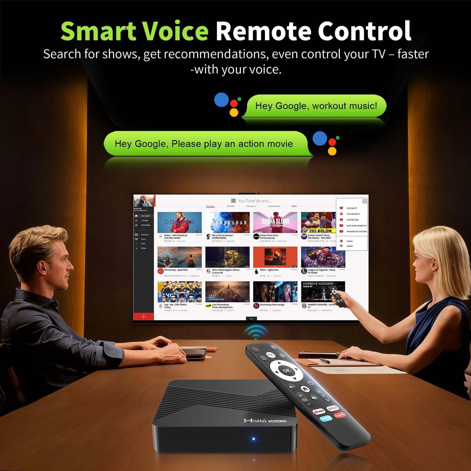 Android 14 TV Box 4K HD, Quad-Core RK3528A, 2GB RAM, 16GB ROM, WiFi6 & BT 5.0