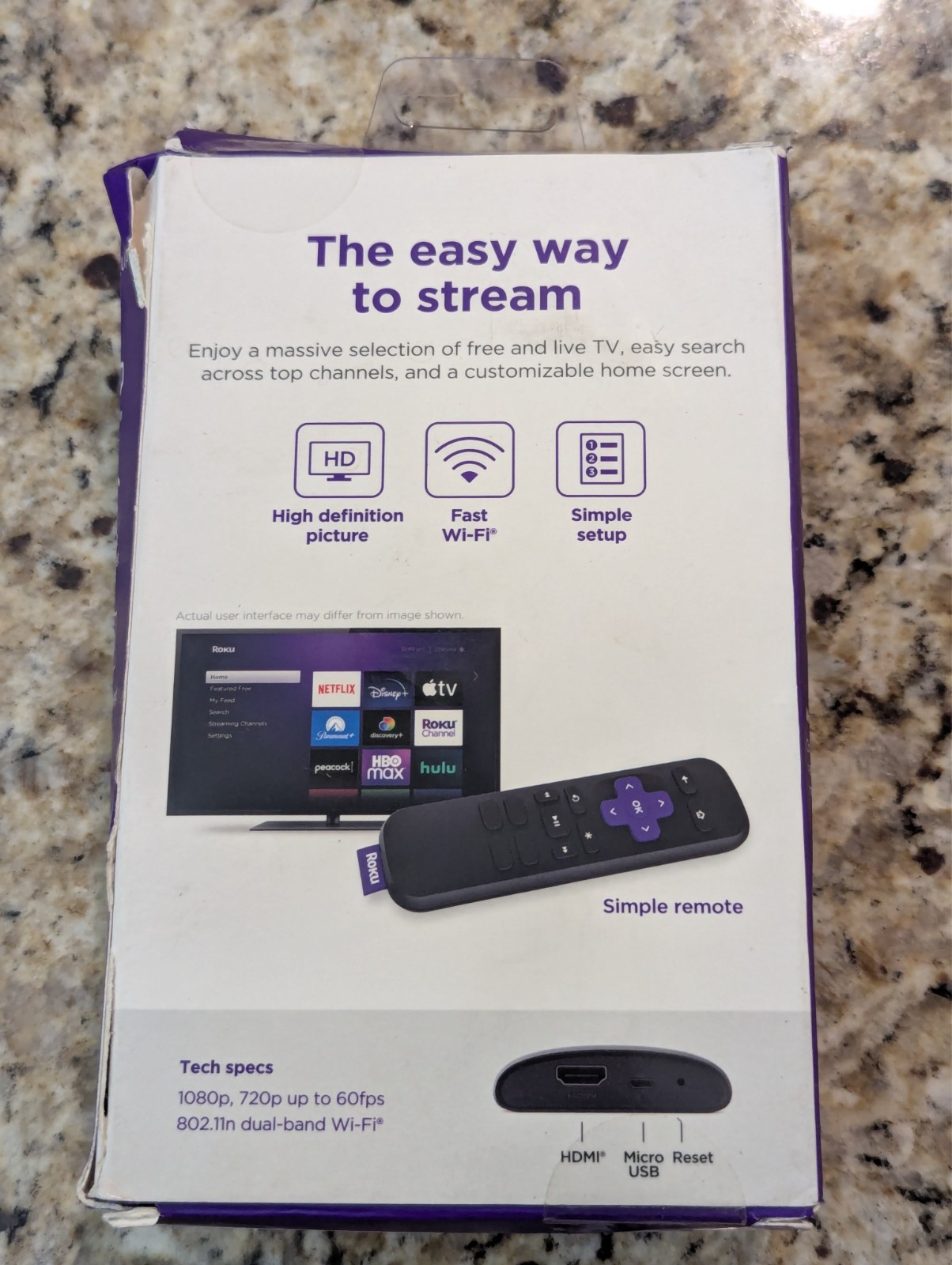 Roku Express HD Streaming Device Fast Wi-Fi Smooth Streaming 3960RW