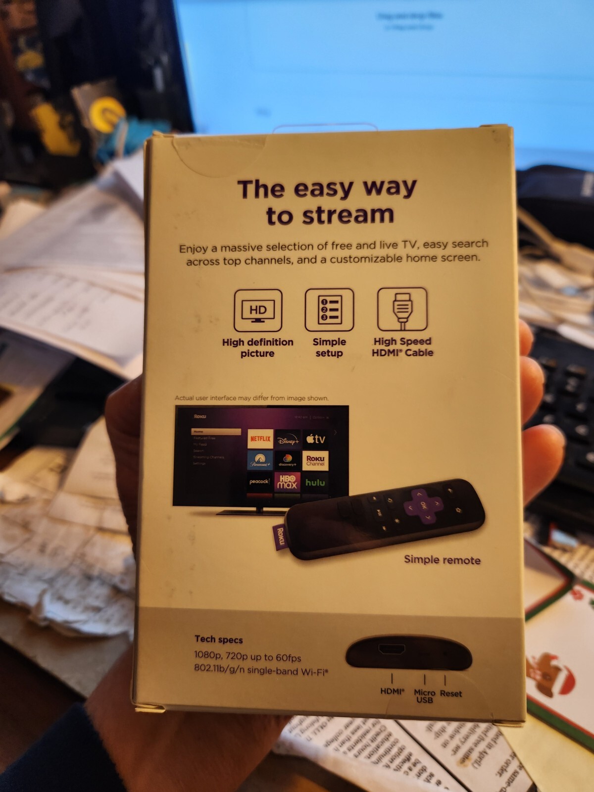 Roku LE HD Streaming Media Player High Speed HDMI Cable & Remote (3930S3) – NEW™