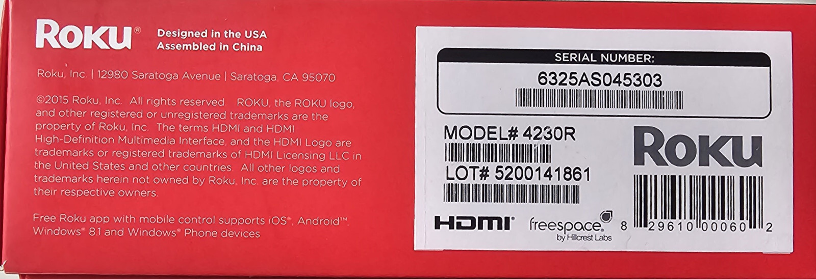 Roku 3 Model 4230R 2000 + Biggest Streaming Channel Lineup